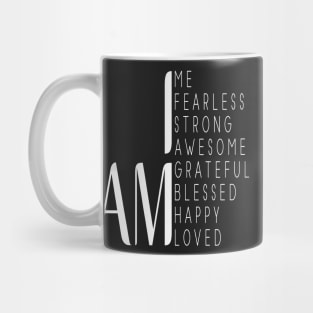 I am Fearless, I am Strong, I am Blessed Inspirational Gift Mug